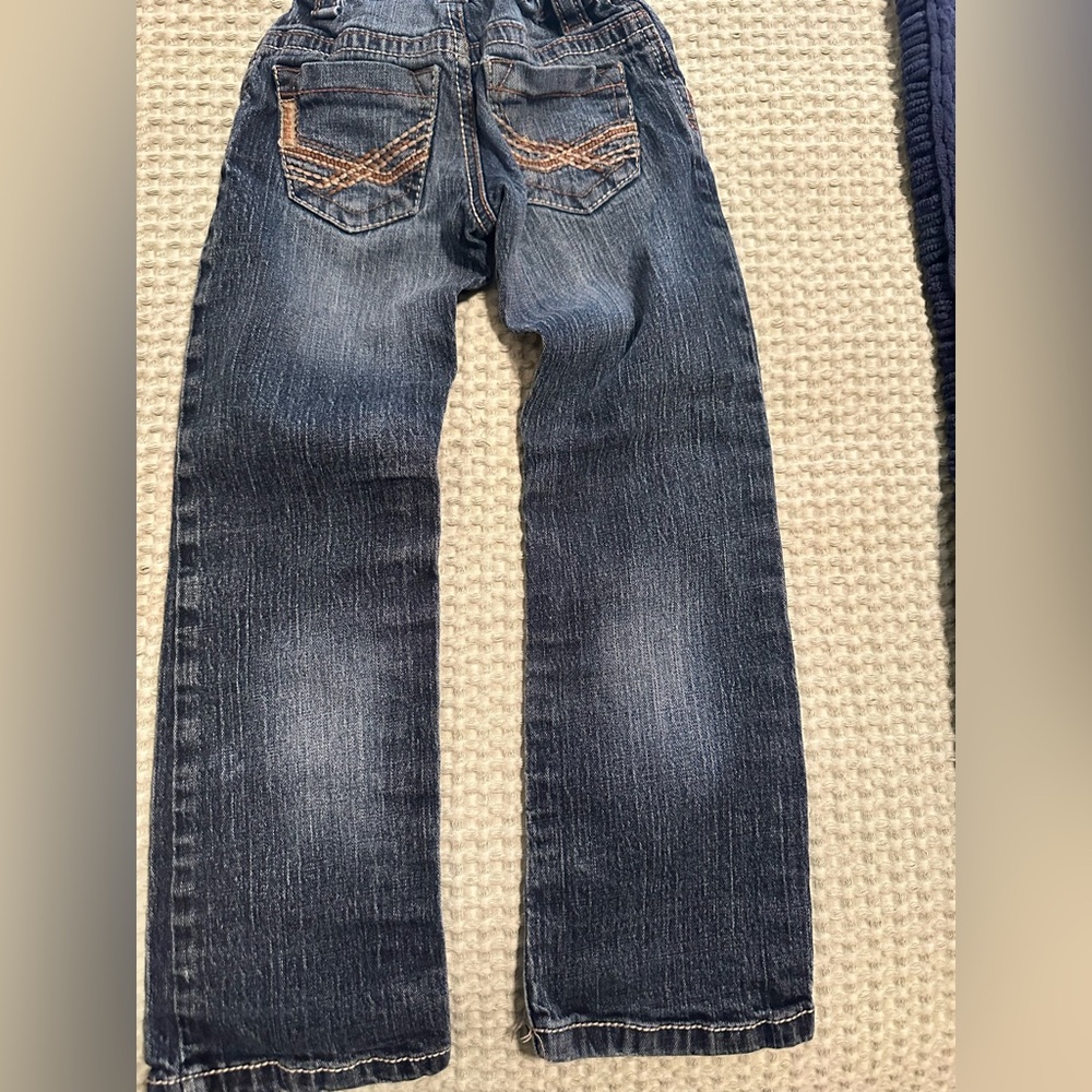 Cinch Boys Blue Denim Jeans with Embroidered Pockets